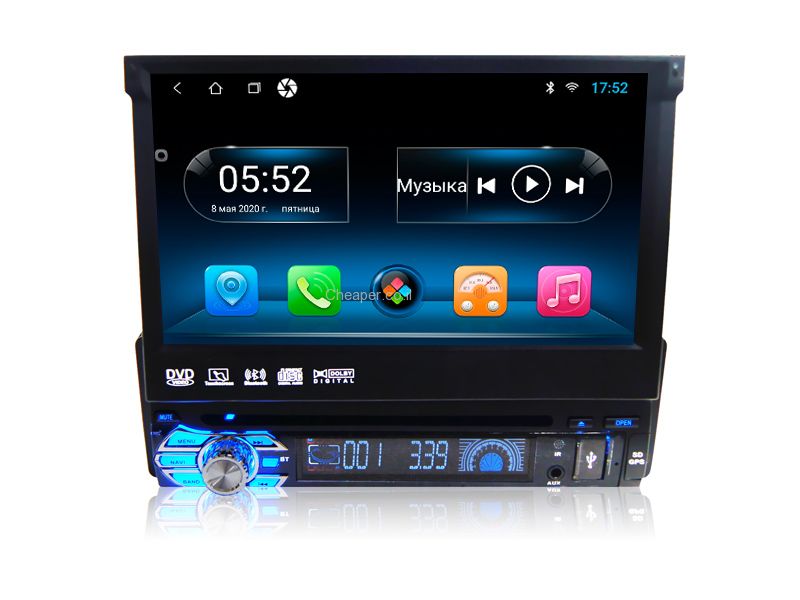 ����� ��������� �������� 1DIN ��� ���� ����� WAZE ���� ��� ���� 7 ���� 9.0 Universal Model