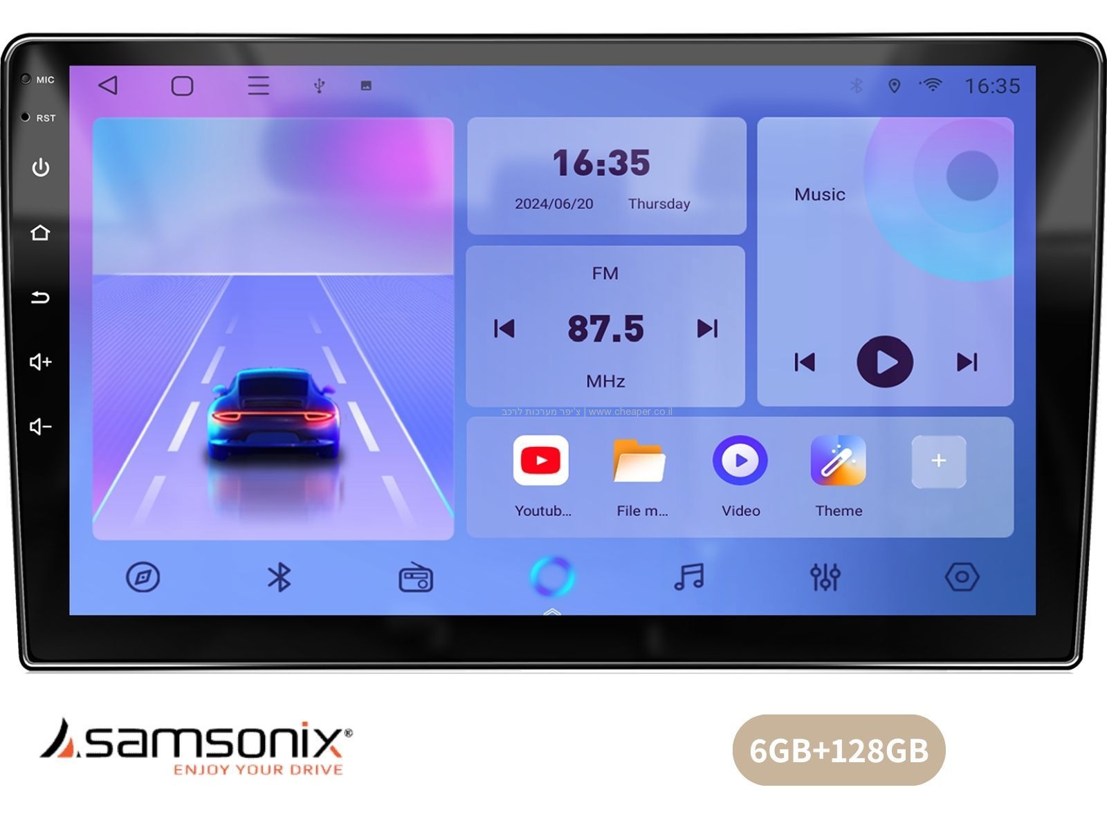 ����� ��������� ���� Samsonix GALAXY | ������ 6GB+128GB |������ 5.0 �� �������� ������ | ����� Carplay/Android Auto